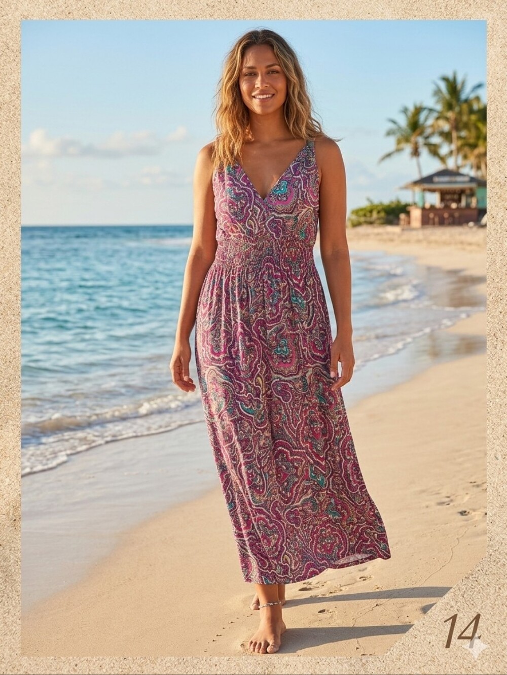 Vibrant Purple Paisley Maxi Skirt - Flowing Summer Style